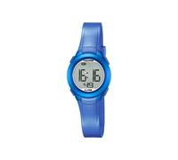 Calypso Montre femme digitale K5677/5 – Caoutchouc bleu, Étanche 10 ATM, Chrono, Double horaire