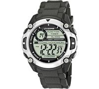 Calypso Watches Montre digitale homme K5577/1 – Caoutchouc gris, 10 ATM, Chronographe, Alarme, Date