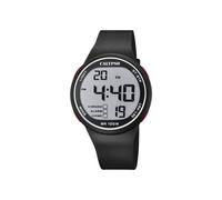 Calypso Montre Digitale Homme Caoutchouc Noir - 10 ATM, Date, Chronographe, Double Fuseau, Lumière, Alarme, 12/24 h - K5795/1 Flash Time