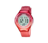 Calypso Montre Digitale Unisexe Caoutchouc Rouge - Verre Haute Résistance - Date, Calendrier, Chronographe, Double Heure, Lumière, Alarme, 12/24 h K5841/5 - Color Splash