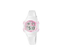 Calypso Montre enfant digitale K5831/1 – bracelet caoutchouc blanc, étanche 10 ATM, chronographe