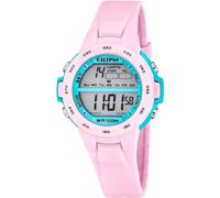 Calypso Montre Enfant Digitale - Bracelet Caoutchouc Rose - Étanche 10 ATM - Date Calendrier Chronographe Double Heure Lumière Alarme 12/24 h - Junior Collection - K5850/1