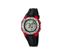 Calypso Montre enfant digitale K5685/6 – Caoutchouc noir, étanche 10 ATM, chronographe double horaire