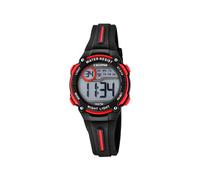Calypso Montre Enfant Digitale Caoutchouc Noir - Étanche 10 ATM - Date et Calendrier - Chronographe - Double Heure - Lumière - Alarme - Format 12/24h K6068/6 - Digital Crush