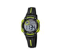 Calypso Montre Enfant Digitale Caoutchouc Noir - Étanche 10 ATM - Date et Calendrier - Chronographe - Double Heure - Lumière - Alarme - Format 12/24h K6068/5 - Digital Crush