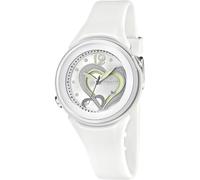 Calypso Watches Montre femme analogique K5576/1 Caoutchouc blanc Quartz Étanche 10 ATM