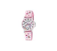 Montre Calypso pour Enfants K5776/5 Junior Collection Boîtier en Acier Inoxydable Gris Bracelet en Plastique Rose