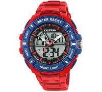 Montre Homme Calypso K5769-3 - Bracelet Silicone ROUGE Rouge