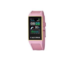Calypso Montre Intelligente Femme - Smartwatch Caoutchouc Rose - Étanche IP68 - Contrôle Musique, Compte Pas, Calories, Multisport, Fréquence Cardiaque, Sommeil K8502/1