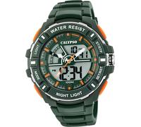 Calypso plastiquePolyuréthanemontre homme K5769/5 sport montre bracelet vert numérique D2UK5769/5