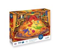 Calypto 3907402 Puzzle Motif : trésor, 200 pièces, avec Surface veloutée, pour Enfants à partir de 7 Ans, Contes de fées, Fantaisie, Dragon