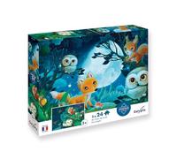 Calypto Tiere in der Nacht 2x24 Teile Puzzle