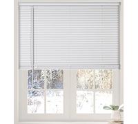 Calyx Interiors Mini Stores sans Fil Blancs Qui filtrent la lumière de 2,5 cm (l x H) - Stores de fenêtre pour Maison, Stores horizontaux en Vinyle pour fenêtres d'intérieur