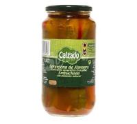 Calzado Aubergines d'Almagro Embuchadas Farcies au Poivron, Bocal 900g, Légumes Marinés Entiers, Tapas Gourmet Espagnol