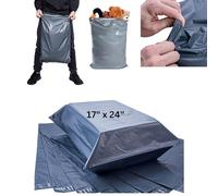 Calzette Grands Sacs d’Expédition 43 x 60 cm - Enveloppe Plastique d’Expédition Grise, Opaque et Imperméable pour l’Envoi de Vêtements et de Colis Volumineux, Fermeture Auto-Adhésive Sécurisée