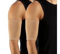CALZITALY 1 ou 2 Pièces Manchon Bras pour Picc Line, Manchette Homme et Femme de Protection pour Glucometre, Cathéter, Termometre Médical (2 Pièces Beige, 3)