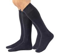 CALZITALY 2 ou 3 Paires de Chaussettes Homme en Laine Mérinos, Socquettes Themiques en Laine Légère Bleu et Noir (FR/ES, Numérique, 43, 46, Taille normale, Taille normale, 2 Paires Navy)