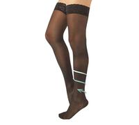 CALZITALY Bas Autofixant de Soutien Médical à Compression Graduée Moyenne 10-14 mm/Hg | Noir, Beige | S, M, L, XL | 70 DEN | Fabriqué en Italie
