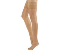 CALZITALY Bas Autofixant Femme, Autofixant Grande Taille, Autofixant Voile | Noir, Naturel, Bronzé | S, M, L, XL, XXL, 3XL, 4XL | 20 DEN | Made in Italy (XXL, Naturel)