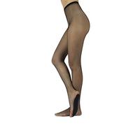 CALZITALY COLLANT FEMME MAILLE FILET CRÉE POUR LA DANSE | COLLANT PROFESSIONNEL RESILLE POUR LA DANSE | NATUREL, NOIR | TAILLES: XS/S | M/L | FABRIQUÉ EN ITALIE | (M/L, NOIR)