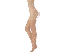 CALZITALY Collant Sculptant Gainant, Collant Taille Haute, Collants Compression Moyenne 8 mm/Hg | S, M, L, XL, XXL, 3XL, 4XL | Noir, Naturel | 20 DEN | Made in Italy (M, Beige/Naturel)