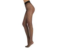 CALZITALY COLLANTS AVEC PETITS POLKA POIS | COLLANTS EXTRA-FIN NOIRS | 20 DEN | S/M, L/XL | BONNETERIE ITALIENNE | (L/XL)