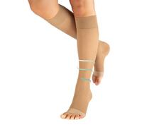 CALZITALY Mi-bas anti-thrombose à compression graduée forte 18-23 mm/Hg, Bas Médicaux anti-embolie pour Femme et Homme Unisexe, Made in Italy