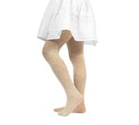 CALZITALY PACK 1/2 Collant pour Filles en Dentelle | Collants avec Motif à Fleurs - 40 DEN | Ivoire, Blanc | 2-3, 4-6, 6-8, 8-10, 10-12, 12-14 ans | Made in Italy (6/8 ans, IVOIRE)