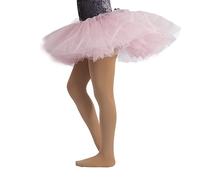CALZITALY PACK 1/2 Collants de Danse Fille avec Pied | Rose, Beige, Blanc, Noir | 4-14 ans | 40 DEN | Fabriqué en Italie (4 ans, Naturel)