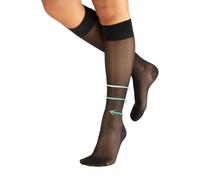 CALZITALY PACK 1/2 Mi-bas de Contention avec Compression Graduée Forte 18-22 mm/Hg | Noir, Beige | S/M, L/XL | 140 DEN | Made in Italy (Noir, L/XL)