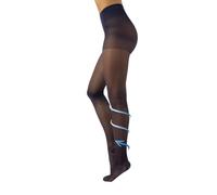 CALZITALY PACK 1/2 Paires - Collants de Contention avec Compression Forte 10 mm/Hg, S, M, L, XL, XXL, 3XL, 4XL | 70 DEN | Made in Italy (M, Bleu)