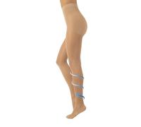 CALZITALY PACK 1/2 Paires - Collants de Contention avec Compression Forte 10 mm/Hg, S, M, L, XL, XXL, 3XL, 4XL | 70 DEN | Made in Italy (M, Naturel Tan)