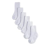 CALZITALY PACK 2, 4, 6 Paires Chaussettes bébé, Chaussettes nouveau-né, Chaussettes coton bébé, Chaussettes premiers jours, Made in Italy (3-6 mois, 6 Paires: Blanc)