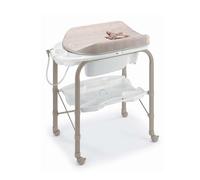 CAM Bain de change pour bébés, Nourrisson, Tout-petit, Baignoire Baby Bain, deux assises anatomiques, compartiments porte-savon et porte-éponge, douche, bouchon, tuyau de vidange