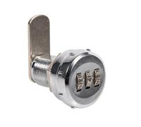 Cam Cam Cam Lock Mot de passe codé verrouillage avec 1-1/8 '' Cylindre Chrome Finish Security Combination Camlock pour le tiroir d'armoire Boîte aux lettres (12~16 mm)