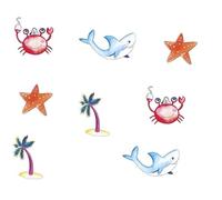 CAM ET LEON - Accessoires Décoration d’Anniversaire Enfant - Thème Pirates - Assiettes, Gobelets, Serviettes, Confettis, Sachets, Cartes d’Invitation (Paille x8)