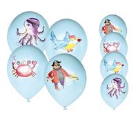 CAM ET LEON - Accessoires Décoration d’Anniversaire Enfant - Thème Pirates - Assiettes, Gobelets, Serviettes, Confettis, Sachets, Cartes d’Invitation (Ballon - Ø 8 cm - x8)