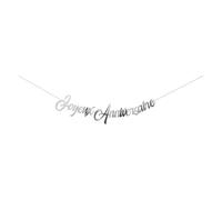 CAM ET Leon - Accessoires Décoration Festive Argentés - Parfait pour Anniversaire (Guirlande Joyeux Anniversaire, 2,5 m)