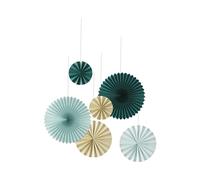 CAM ET Leon - Accessoires Décoration Festive Verts - Parfait pour Anniversaire (Rosace à Suspendre x6, 40 cm, 30 cm, 20 cm)