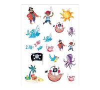 CAM ET LEON - Tatouages Temporaires - Tatouage Ephémère - Dinosaures, Animaux de la forêt, Licornes, Pirates, Princesses, Super héros - Anniversaire Enfant, Fêtes, Célébrations (Pirates)