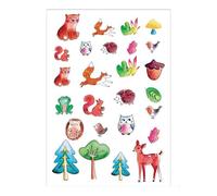 CAM ET LEON - Tatouages Temporaires - Tatouage Ephémère - Dinosaures, Animaux de la forêt, Licornes, Pirates, Princesses, Super héros - Anniversaire Enfant, Fêtes, Célébrations (Animaux de la forêt)