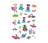 CAM ET LEON - Tatouages Temporaires - Tatouage Ephémère - Dinosaures, Animaux de la forêt, Licornes, Pirates, Princesses, Super héros - Anniversaire Enfant, Fêtes, Célébrations (Super héros)