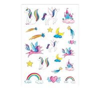 CAM ET LEON - Tatouages Temporaires - Tatouage Ephémère - Dinosaures, Animaux de la forêt, Licornes, Pirates, Princesses, Super héros - Anniversaire Enfant, Fêtes, Célébrations (Licornes)