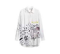 Desigual Cam_perséfone T-Shirt, Blanc, XS Femme