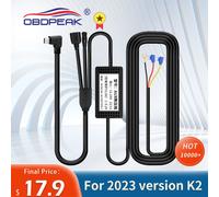 Cam¿Ra Buck Line Pour Obdpeak K2,3 En 1,Type-C,Aux,Usb,Permission De Stationnement 24 Heures Sur 24,Cam¿Ra Dvr,Longueur Du C¿Ble,Accessoires De Voiture