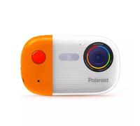 Cam?ra sous-marine Polaroid 18MP 4K UHD, ?tanche pour snorkeling et plong?e, rechargeable USB avec ?cran LCD, couleur orange.