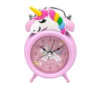 CAM2 Réveil pour enfant Einho-rnM - Réveil silencieux sans tic-tac - Réveil de conte de fées rose pour fille