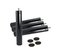 Cama express Lot de 4 Pieds cylindriques pour sommier ou Bases tapissées | Pieds métalliques de 25 cm avec Filetage pour M-10