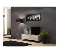 Cama Meble Table de télévision RTV VIGO140 So/b Blanc Laminé Bois MDF aggloméré 140 x 30 x 40 cm