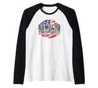 Camacho Not Sure for President 2028 USA Funny Vintage Manche Raglan